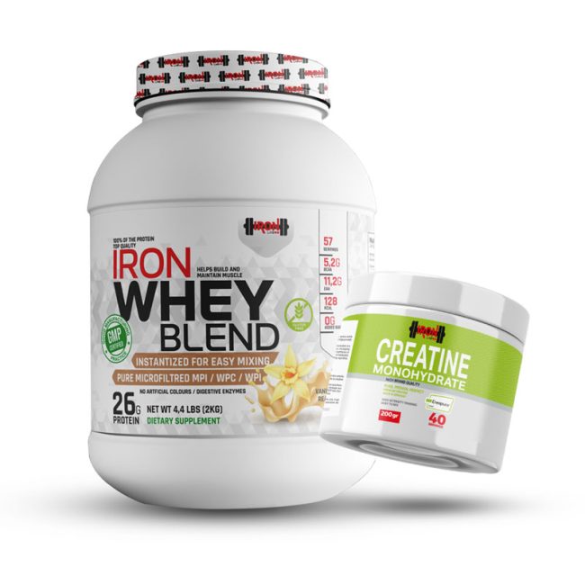 Pack Whey 2KG Vanille + Créatine Monohydrate 200g