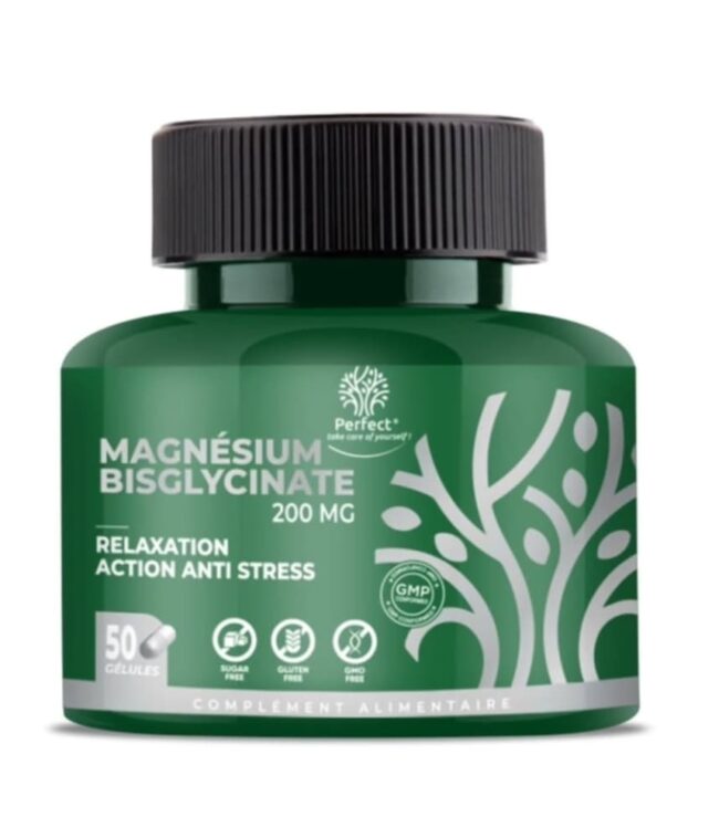 Magnesium Bisglycinate 200Mg - 50 Gélules - Perfect Nutrition